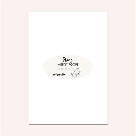 Just Scribble Weekly Focus | Complete Dating Bundle