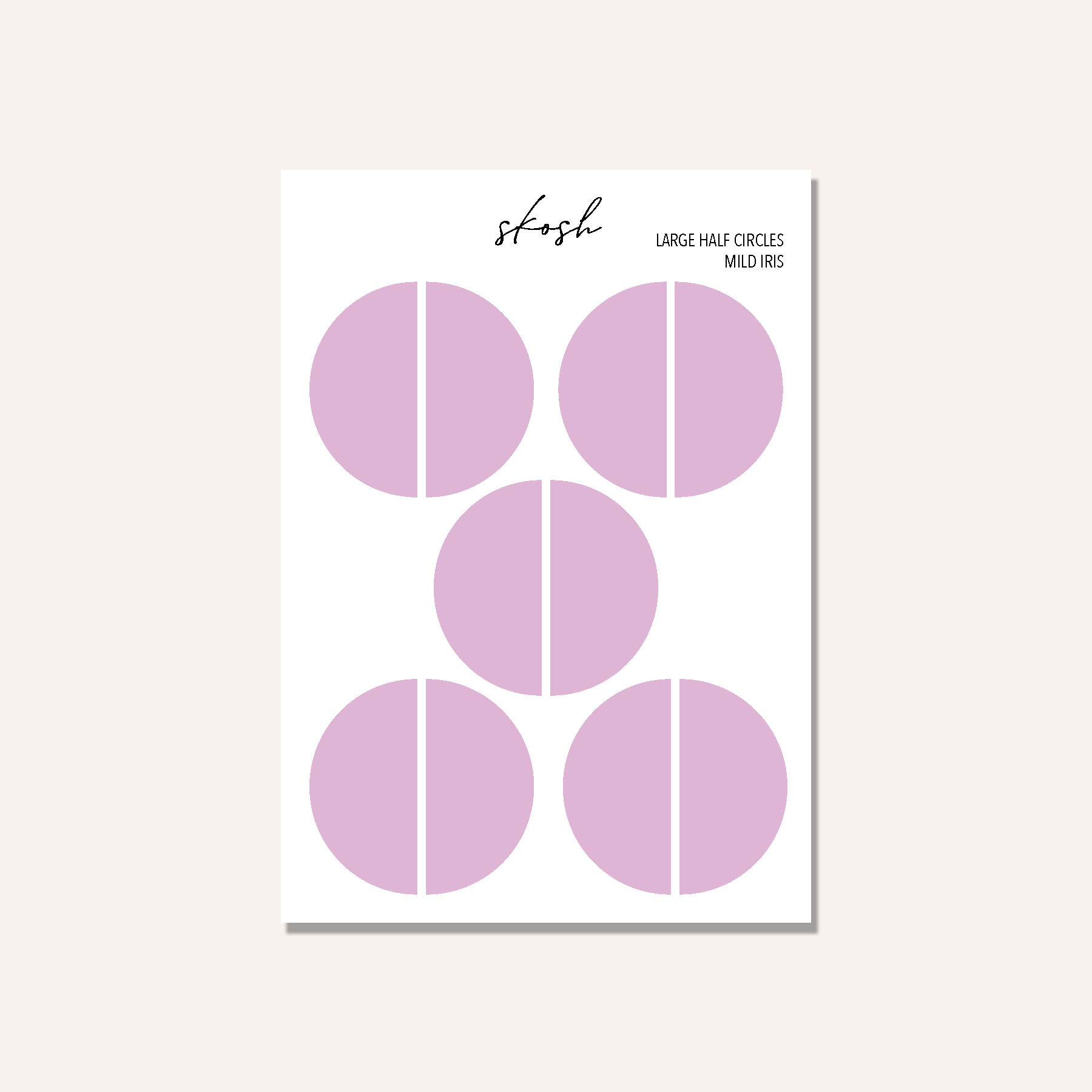 Midline Sticker Mildliner Large Half Circle Stickers – Skosh Paper Co