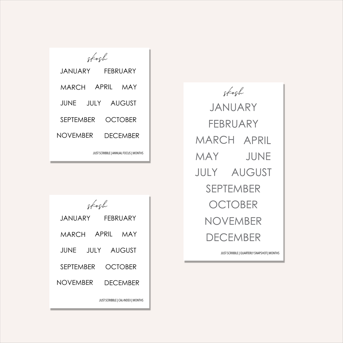 Just Scribble Weekly Focus | Months Bundle