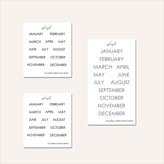Just Scribble Weekly Focus | Months Bundle
