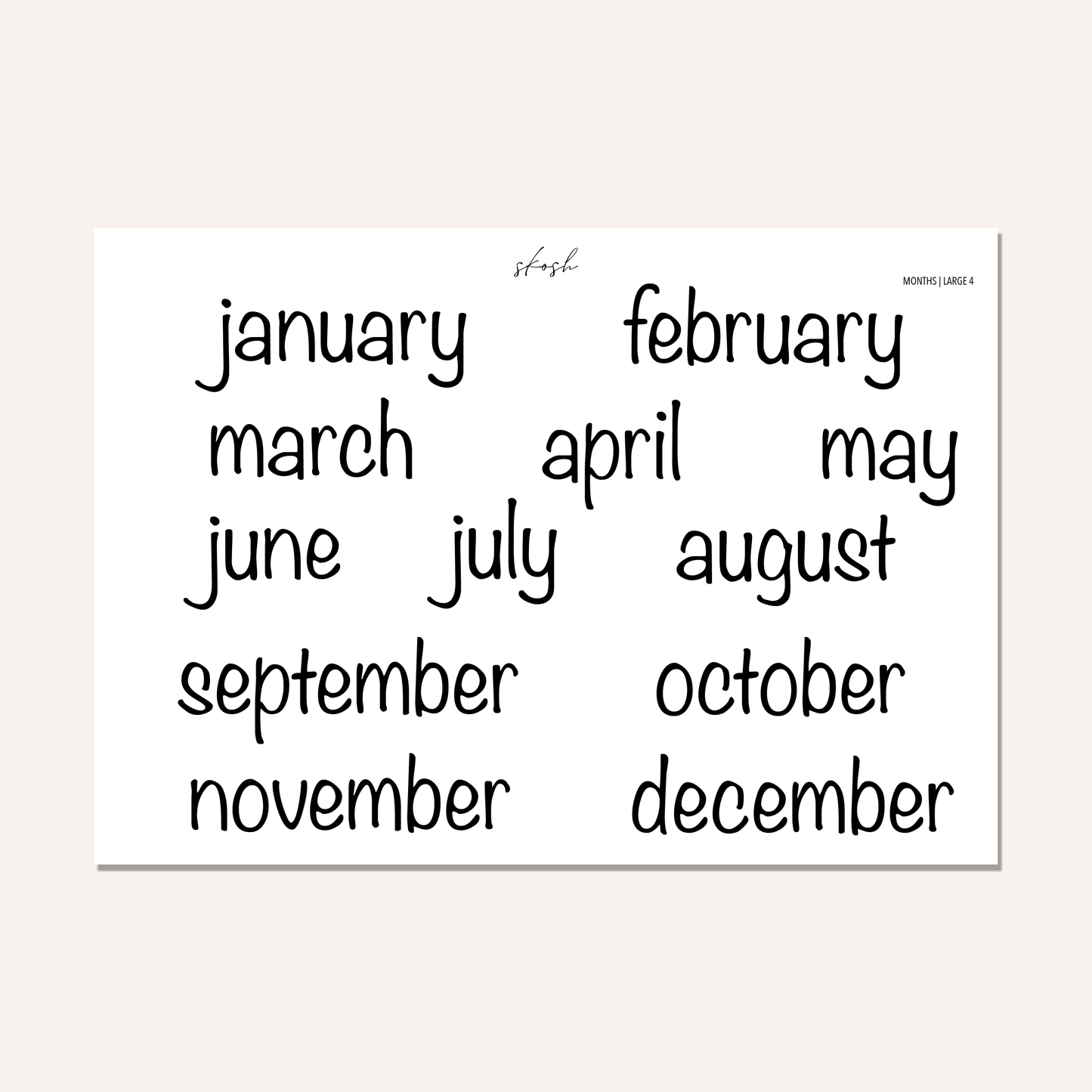 Large Months