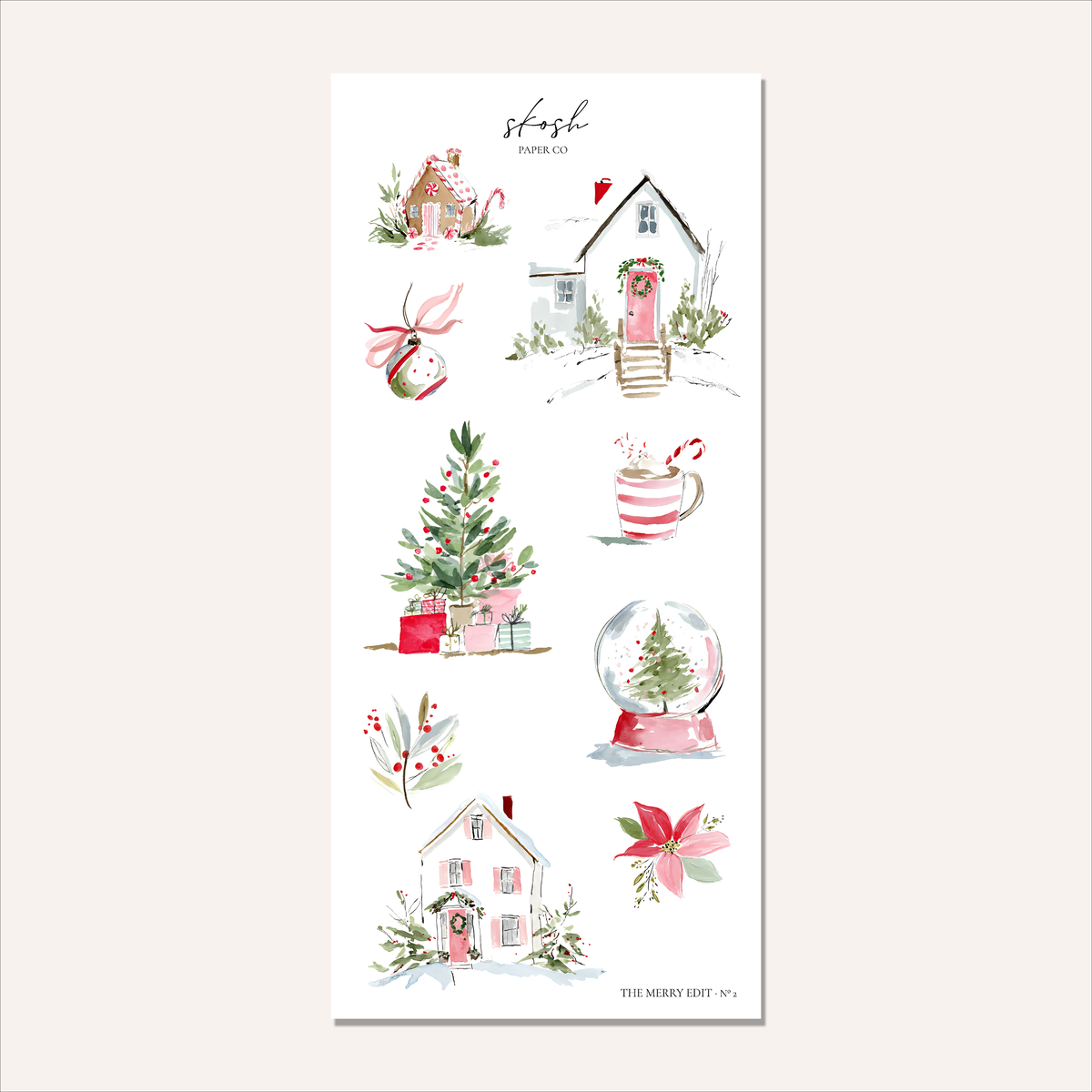 The Merry Edit | Watercolor Planner Stickers