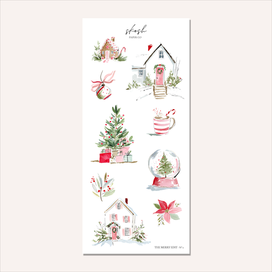 The Merry Edit | Watercolor Planner Stickers