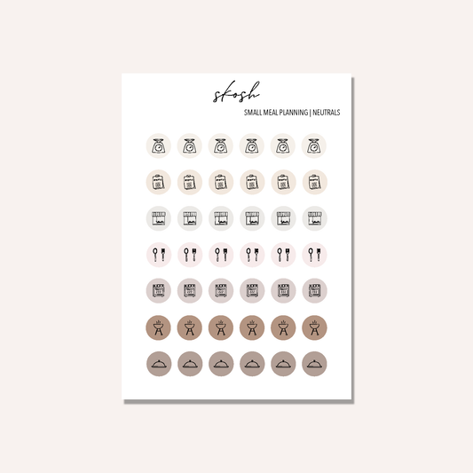 Meal Planning Icon Stickers
