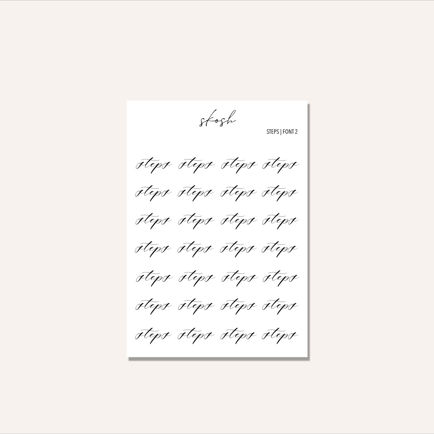 Steps Text Sticker