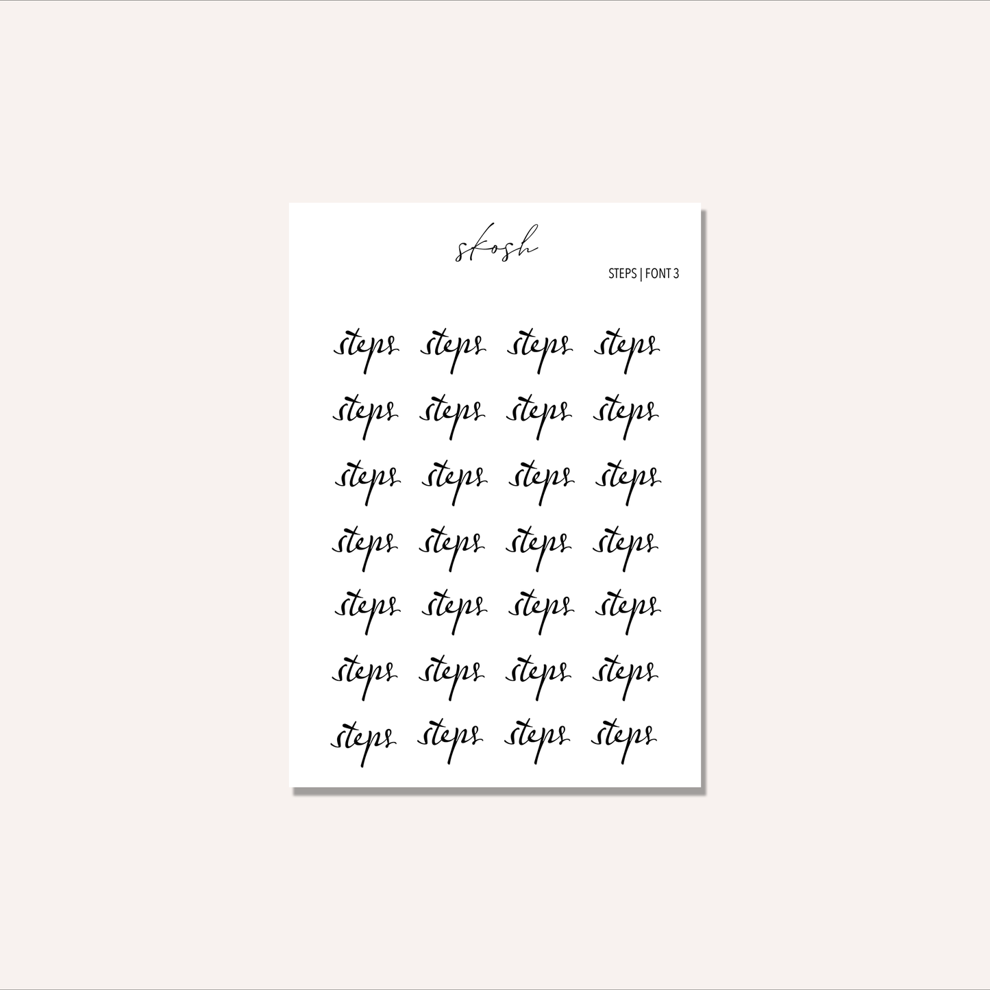 Steps Text Sticker