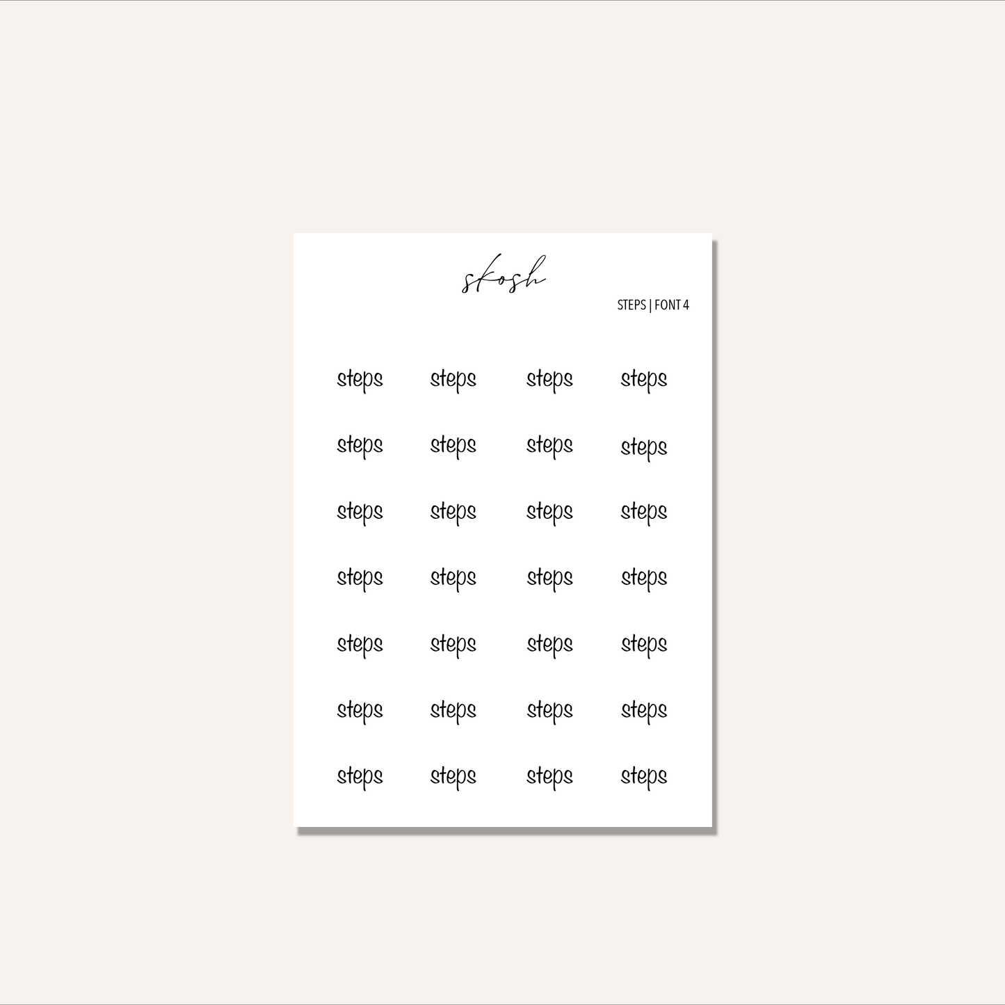 Steps Text Sticker