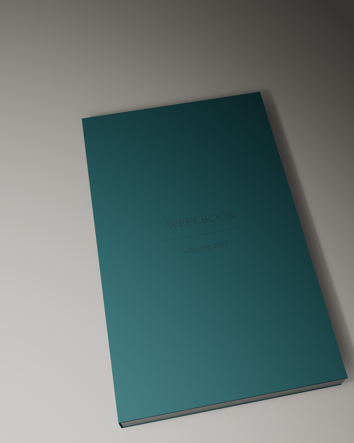 Weekbook 2027 A5 Slim planner in Tidewater bookcloth with understated debossed cover