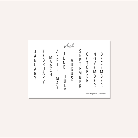 Small Vertical Months